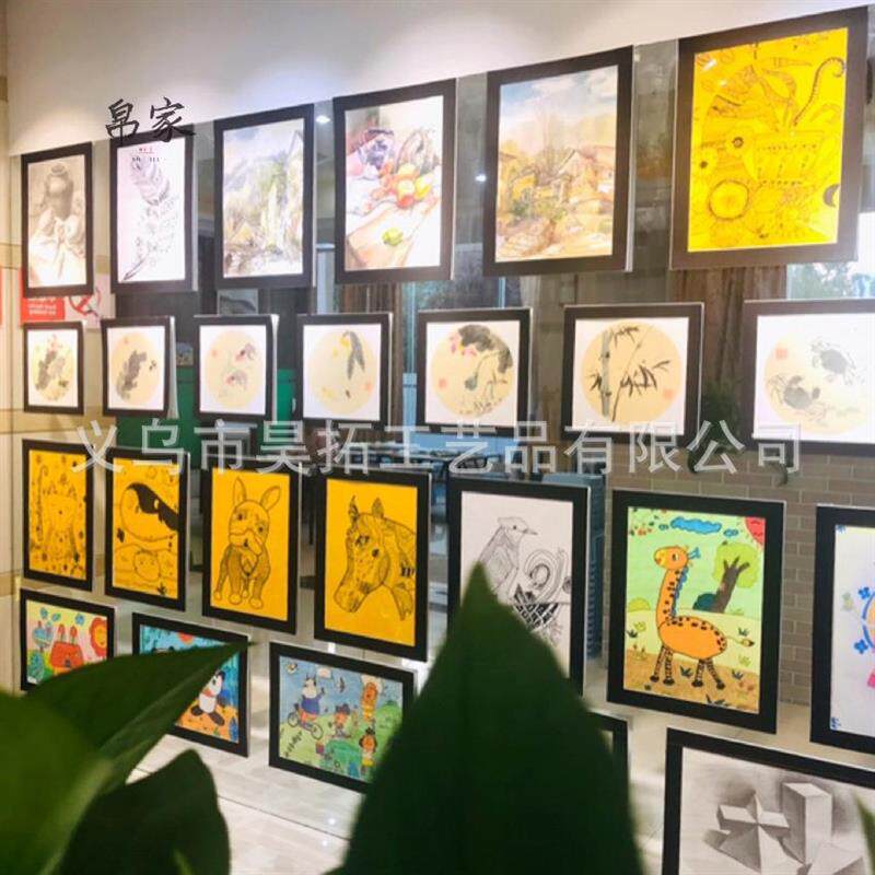 简易儿童画卡纸画框4开8K卡纸相框奖状水彩画框装裱A3A4儿童画框