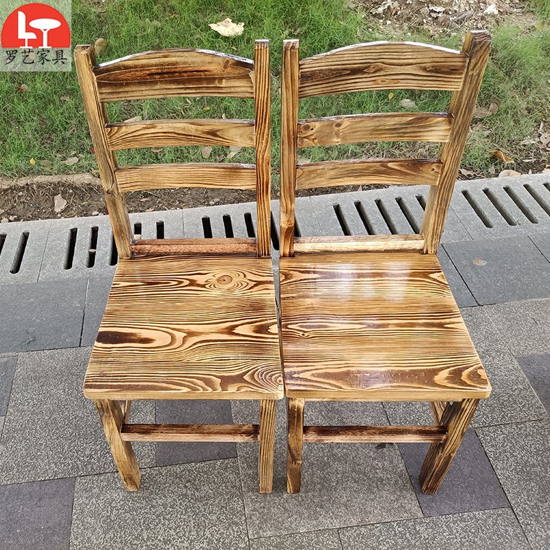实木靠背椅火锅店餐椅农家乐大排档木椅饭店面馆凳子餐厅桌椅商用
