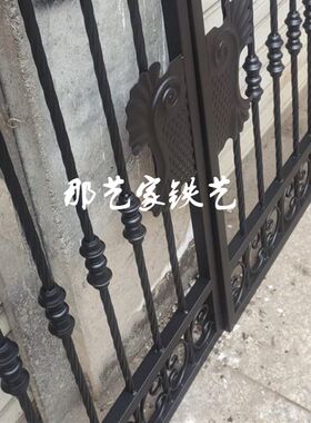 欧式庭院门别墅大门单双开铁艺门花园门铁门围栏防盗门户外门