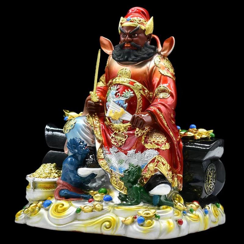 钟馗神像真身钟天师树脂家居摆件坐钟馗镇宅赐福送福客厅桌面摆件