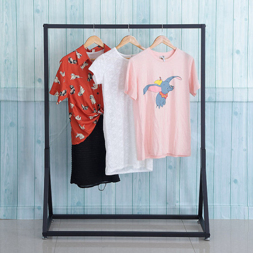 简约铁艺服装展示架落地陈列架服装店货架龙门衣架中岛架侧挂架