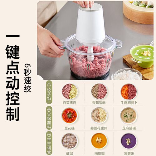 家用电动绞肉机多功能碎肉碎菜料理机小型全自动新款大容量辅食机