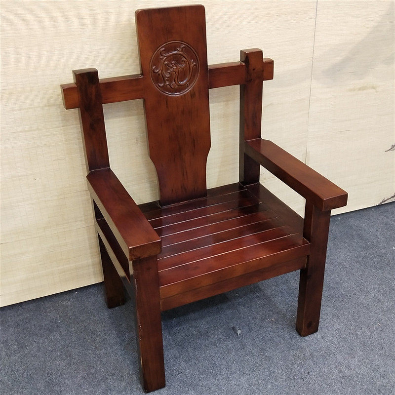 老船木茶桌椅实木椅船舵椅雕龙椅圈椅靠背椅方凳主人椅扶手椅客椅