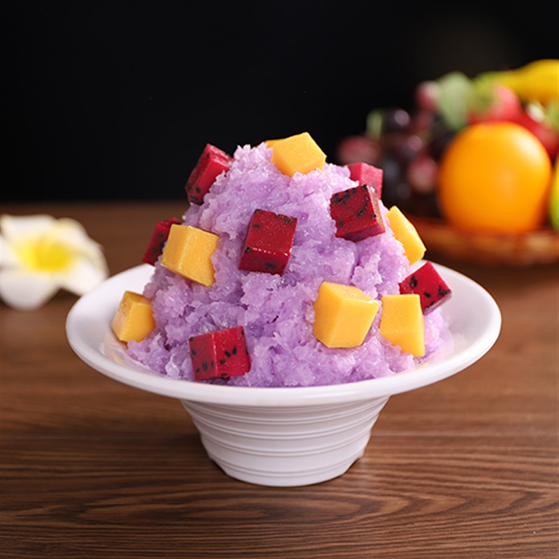 仿真芒果绵绵冰模型假芒果杯模型食品食物冰沙碗绵绵冰模具定制
