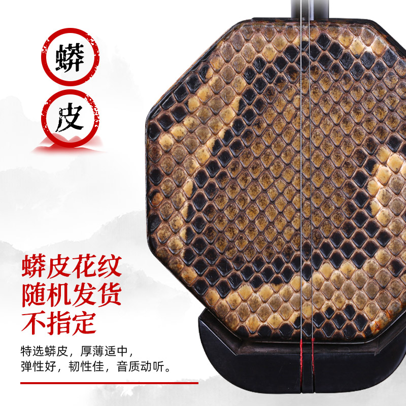 黑檀4寸4.5寸中胡八角筒黑檀低音二胡专业演奏考级中胡大低胡乐器