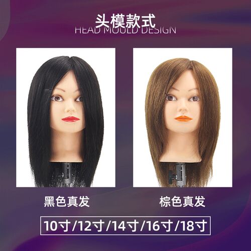美发头模全真学徒可烫染漂吹精剪造型剪发模特头模型理发店假人头