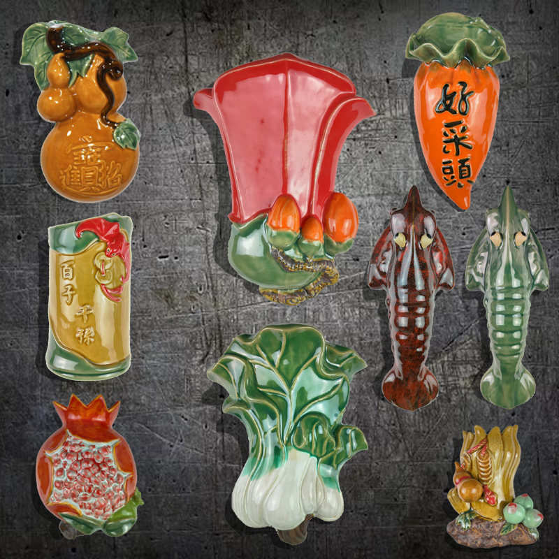 石湾花盆花瓶挂壁好采头百子千孙佛手葫芦招财进宝水培绿萝富贵竹