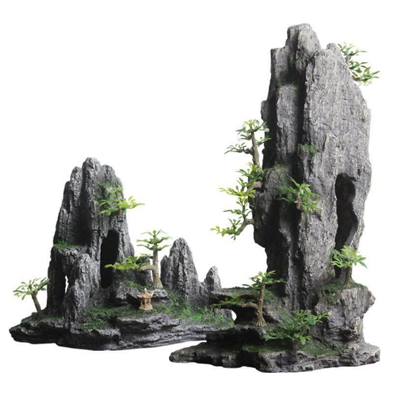 鱼缸造景生态全套假山石头套餐装饰摆件水草水族布景躲避洞