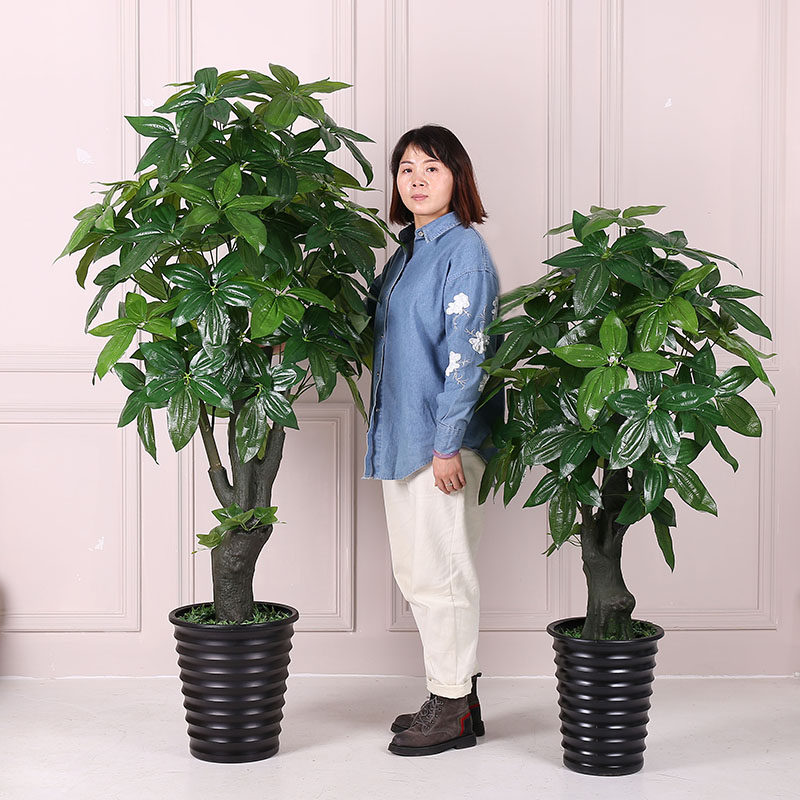 仿真平安树盆栽大型植物客厅落地树绿植塑料盆景居家客厅装饰摆设