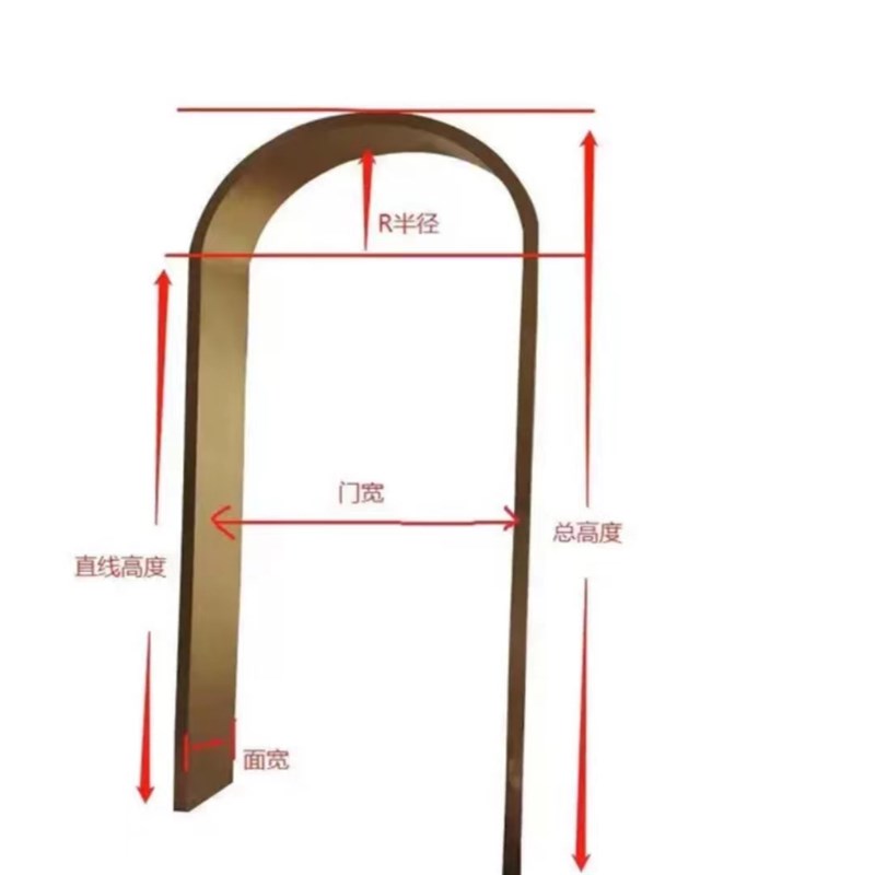 不锈钢门套包边门框极窄边框阳台入户电梯垭口窗套弧拱形钛金装饰