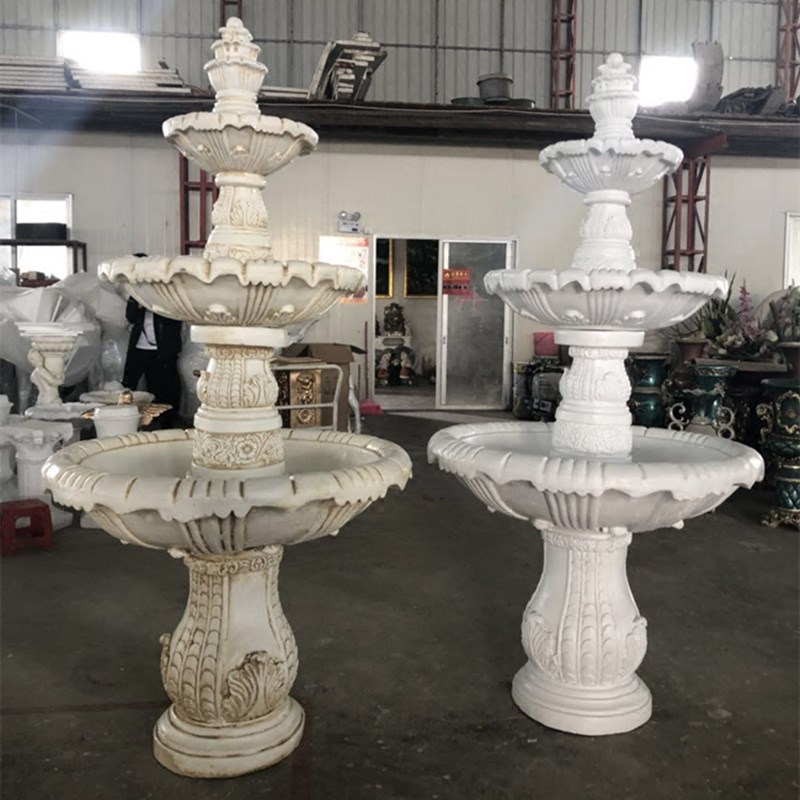新款落地多层流水喷泉喷水池婚礼背景舞台布置迎宾区装饰摆件道具