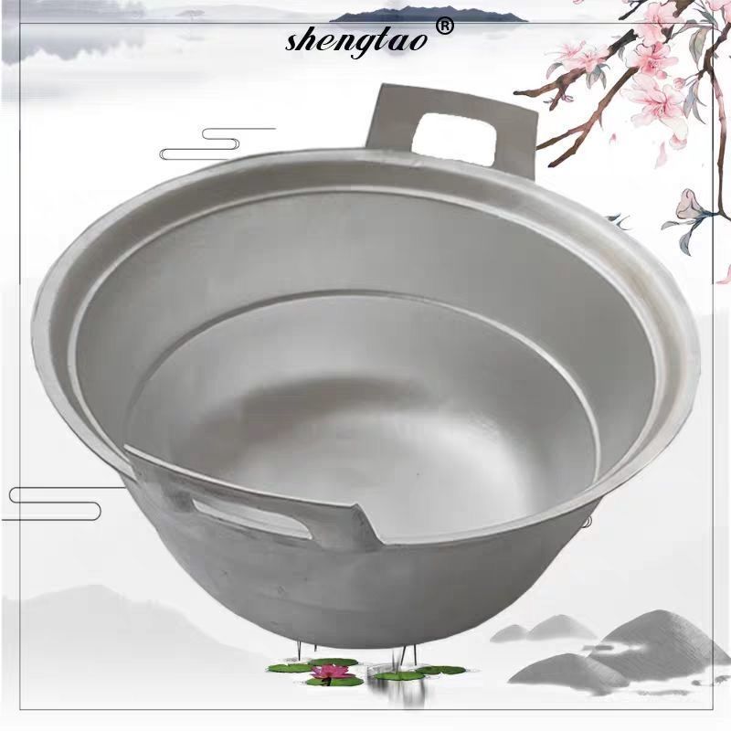 铝汤锅加厚加高纯铝双层大蒸锅铝制汤锅老式家用耐用烧水超大铝锅