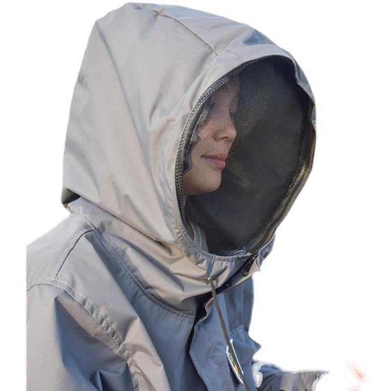 。新款防蜂服中蜂养殖防蜜蜂衣服半身加厚透气抓马蜂专用袋防蜂帽