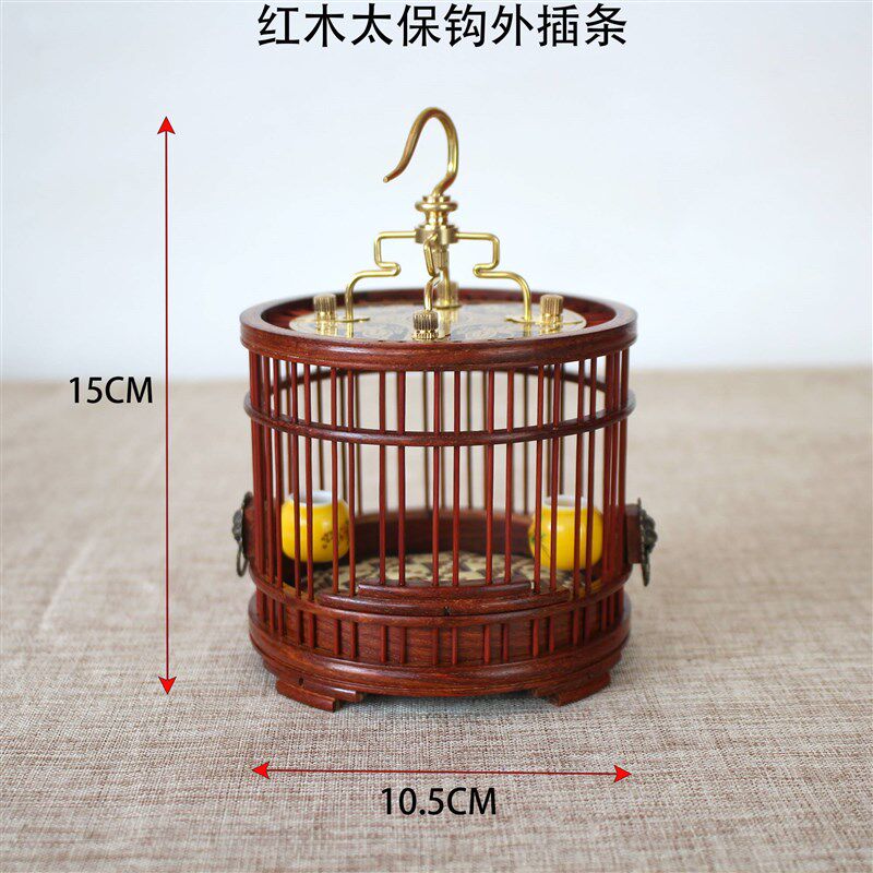 蝈蝈笼子乌木红木小型仿鸟笼手工实木制作饲养鸣虫爬虫蝈蝈笼礼物