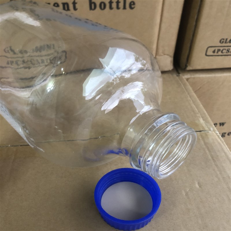 蓝盖试剂瓶螺纹口玻璃丝口瓶化学试剂瓶玻璃取样瓶实验密封瓶5L