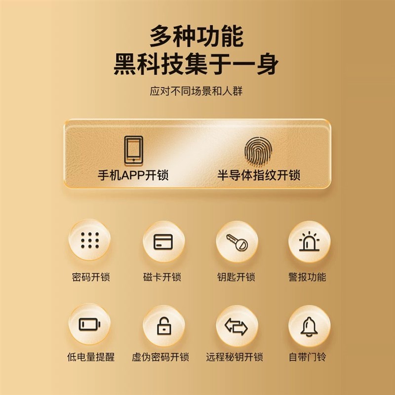 王力智能锁半自动指纹锁M5智能指纹密码锁数字门锁智能门锁
