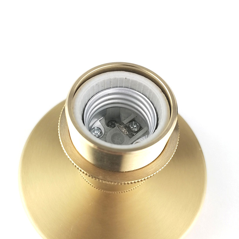 全铜吸顶灯座 E27螺口陶瓷灯头金色黄铜壁灯明装灯泡底座灯具配件