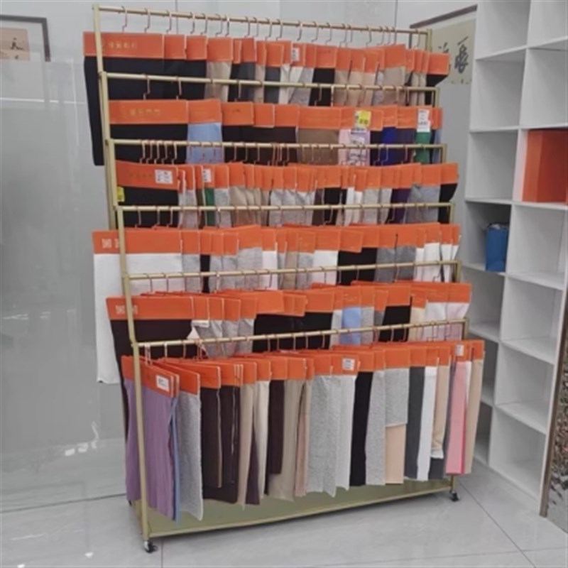 网红落地围巾展示架布料样品展示架裤子布料多层挂架陈列架摆放架
