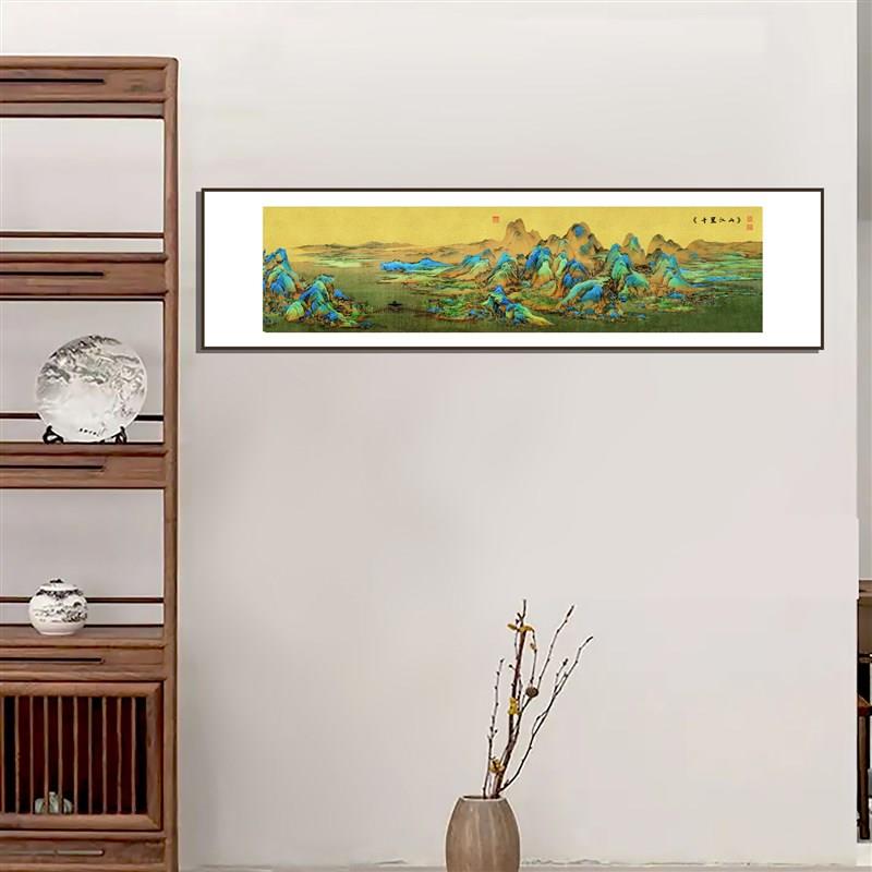 黄铜板千里江山铜雕画 画手工錾刻沙发墙画 画大厅挂画 画家庭装
