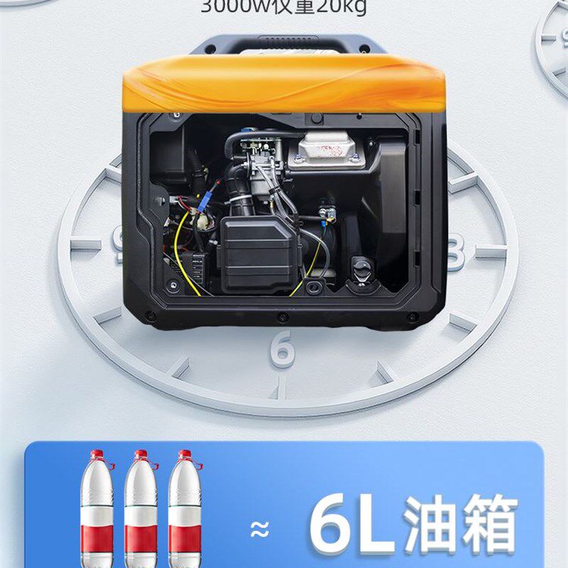 隆鹏静音发电机220v汽油变频小型家用户外野营便携式3/5kw大功率