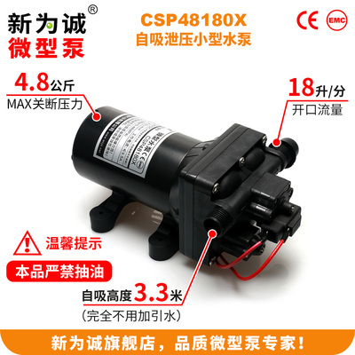 厂家直销 电动隔膜包邮 24v微型直流抽水泵CSP48180X保1年新为诚