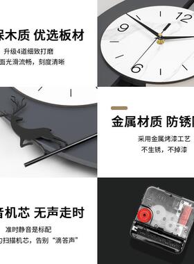 轻奢高级感时钟客厅2026新款高端大气创意挂钟现代简约钟表挂墙