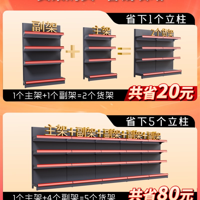 超市货架便利店展示架多层商超生鲜蔬菜置物架单双面组合中岛新款