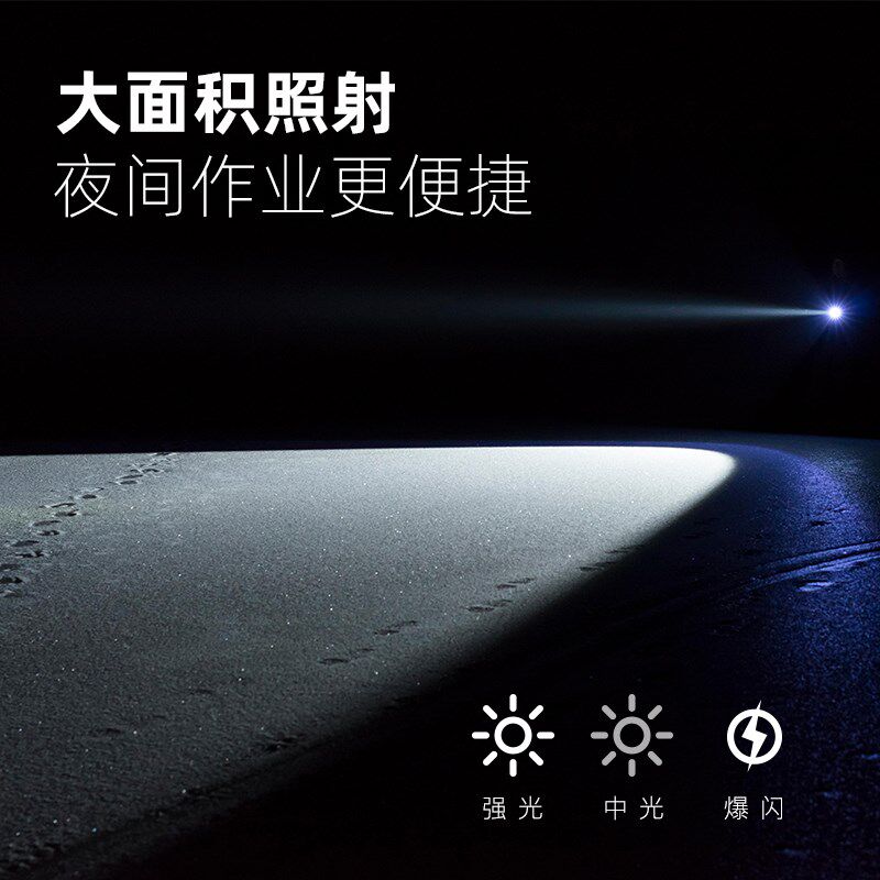 手电筒超长续航18650锂电池充电式耐用家用探照灯强光户外超亮