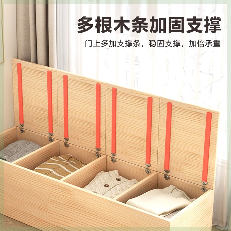 飘窗柜实木储物柜矮柜地柜可坐落地窗台收纳组合柜榻榻米柜子定制