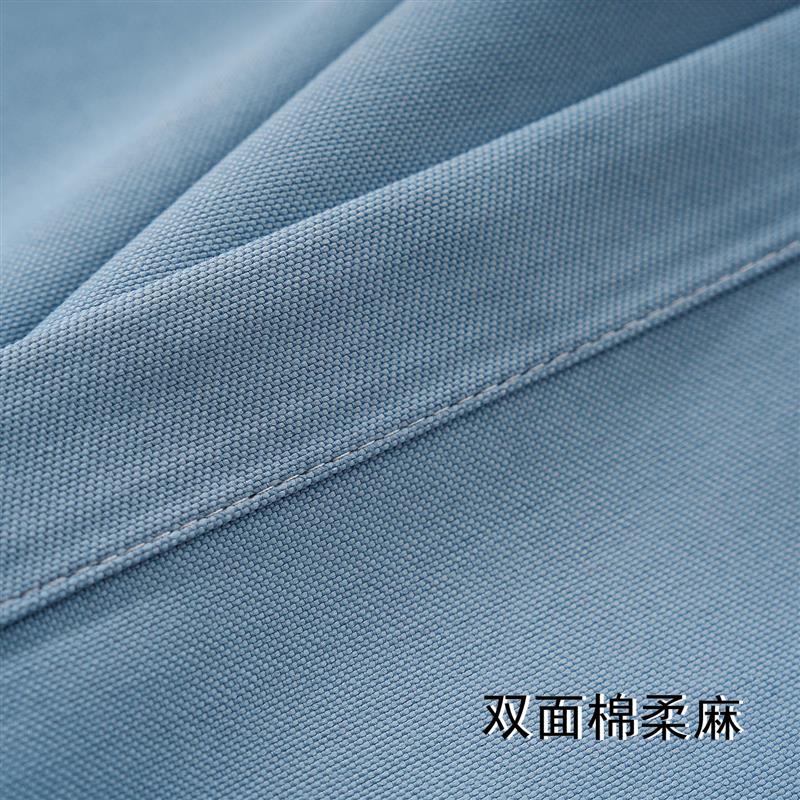 新款儿童房全遮光窗帘双面棉柔麻飘窗遮阳帘带帘头魔术贴宇航员款