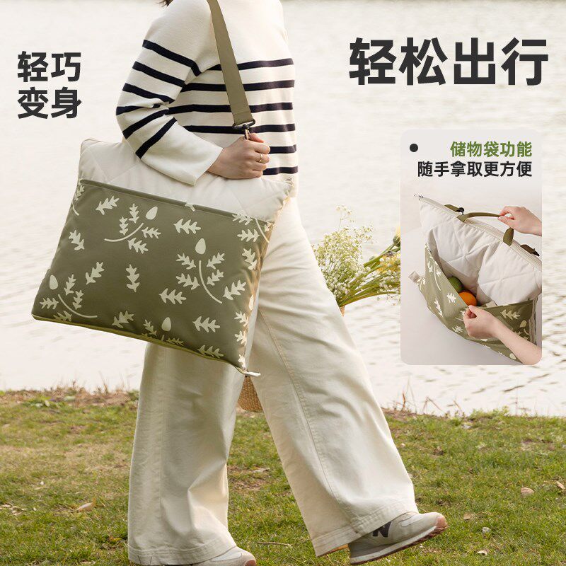 背包野餐垫春日草地超厚春游垫子音乐节轻便高级感外出户外防潮垫