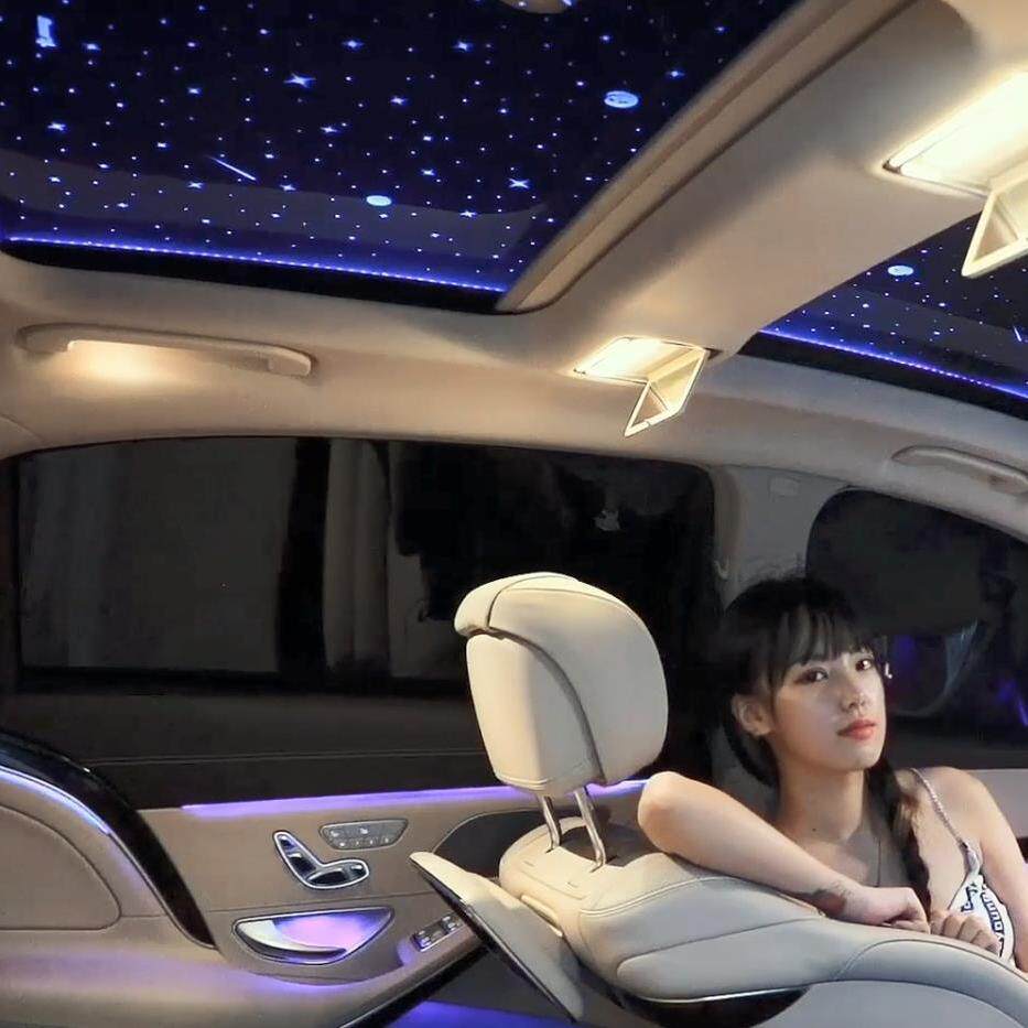 汽车氛围灯星空顶投影灯满天星空顶棚全景天窗星空膜改装饰气氛灯