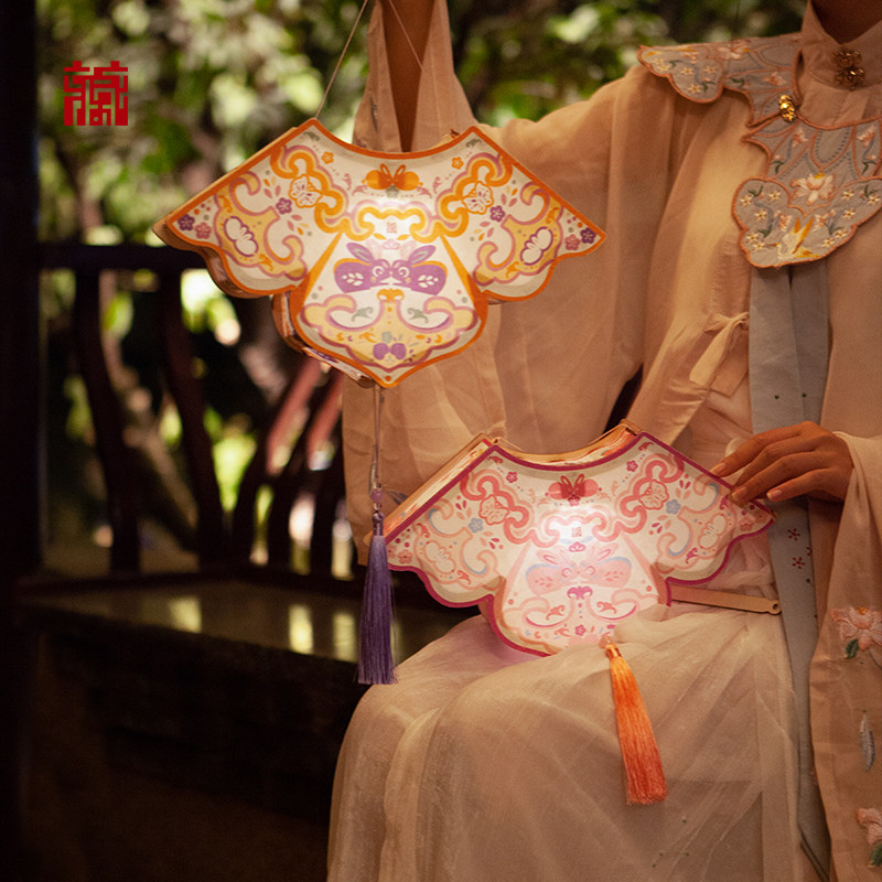 广东省博物馆云想霓裳灯笼中秋节花灯手工DIY宣纸灯笼汉服古风