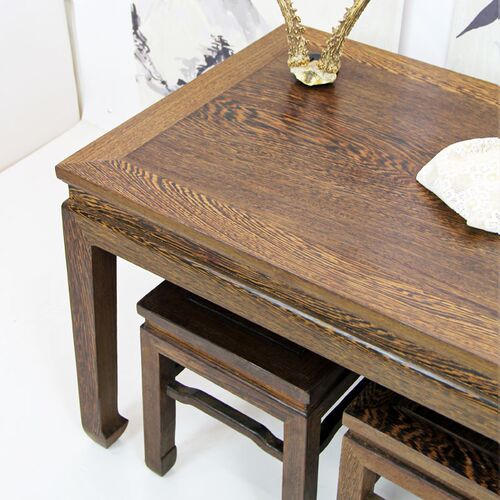 鸡翅木长桌餐桌实木茶桌中式家用饭桌客厅茶几现代简约红木长条桌