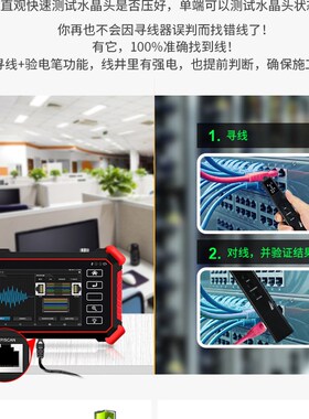 网路通网络监控8K工程宝IPC-1900多功能数字摄像机综合测试仪POE