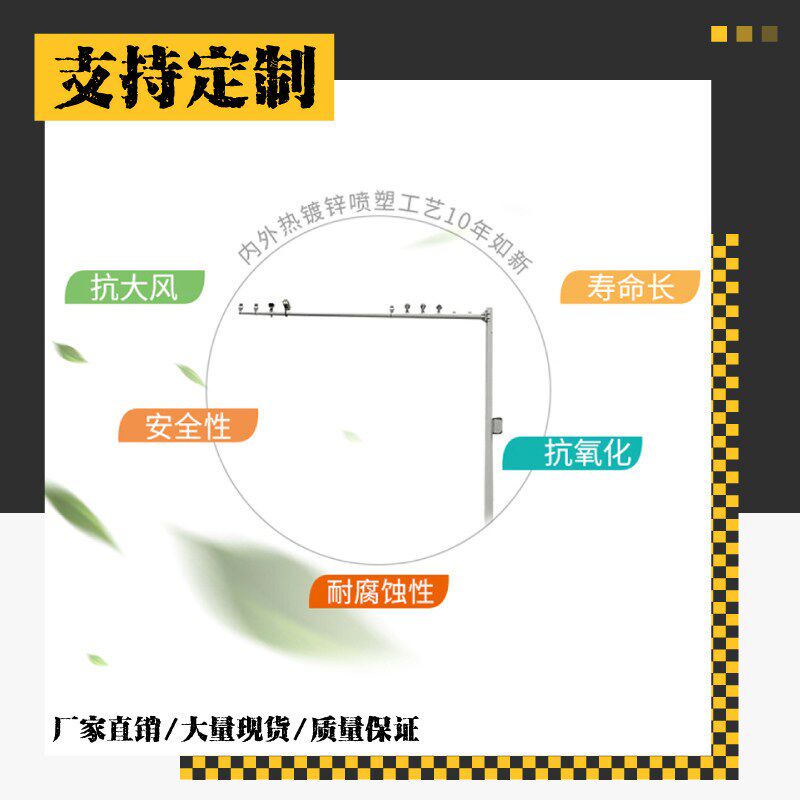 监控立杆2米2.5米3米3.5米4米5米6米监控杆立杆小区不锈钢立柱