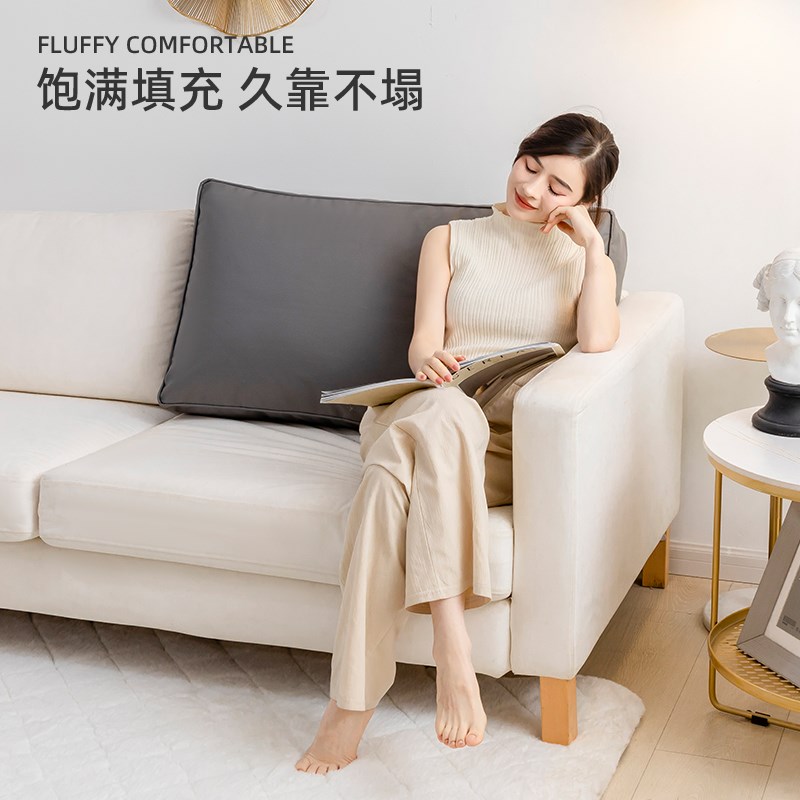 沙发靠背垫简约客厅沙发靠枕布艺大靠垫防撞护腰床头软包靠背定制