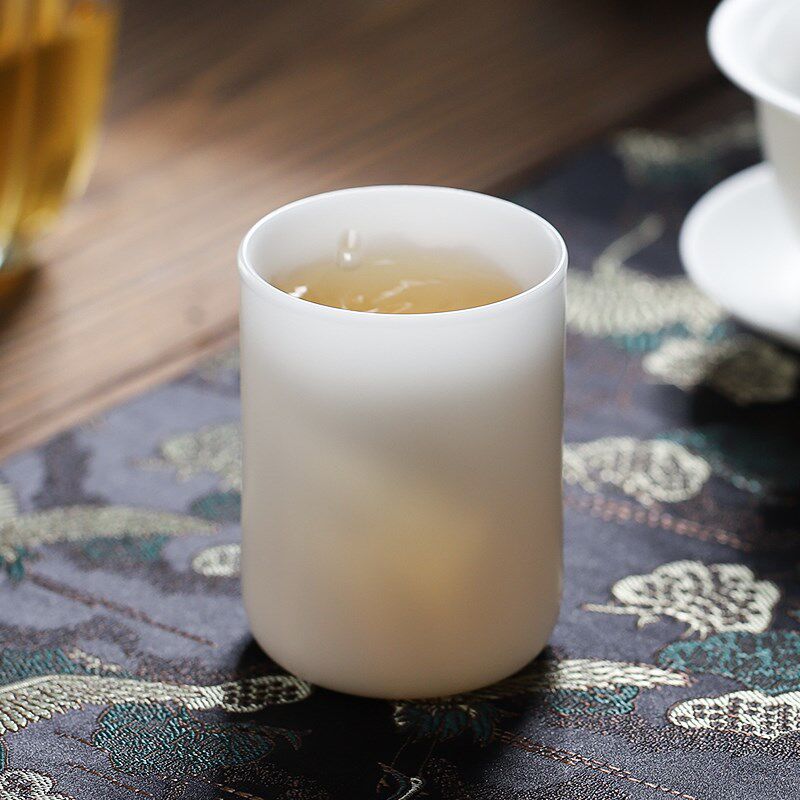 叶丰洋大师手作冰种闻香杯主人杯单杯茶具直筒陶瓷茶杯功夫品茗杯