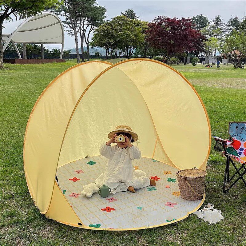 韩国ins儿童速开帐篷宝宝室内游戏屋户外露营防晒便携式折叠帐篷