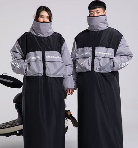 电动车挡风被加绒加厚摩托车防寒防风保暖电瓶车挡风衣导长款围脖