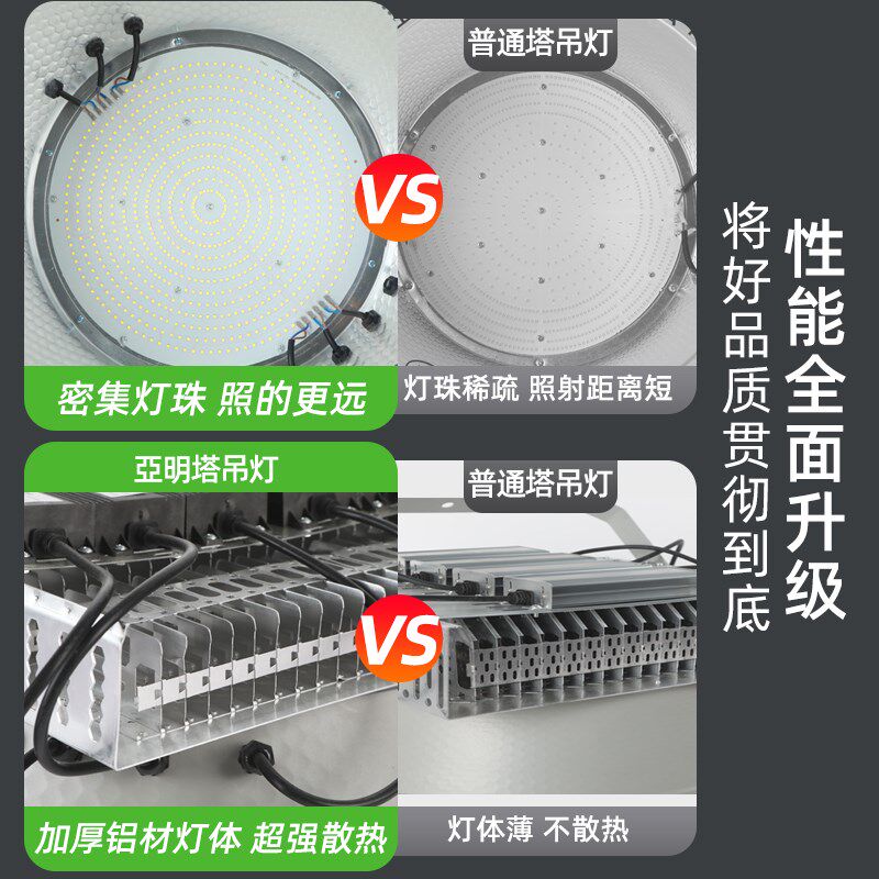 亚明led塔吊灯1000w2000瓦建筑之星工地照明大灯户外防水探照射灯