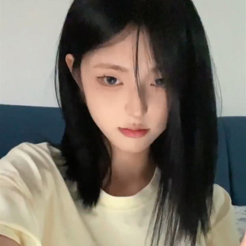 中分假发女中长发八字无刘海自然逼真长直发黑色学生减龄全头套式