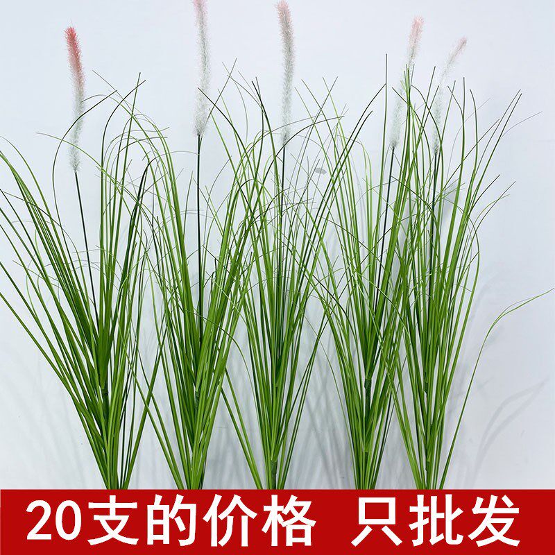 北欧仿真植物单支狗尾巴草芦苇草家居装饰蒲草洋葱草绿植婚礼道具