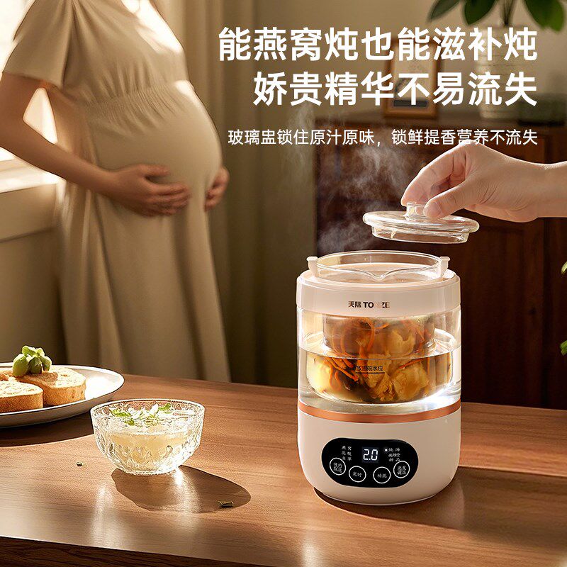 玻璃燕窝盅隔水炖锅家用迷你电炖锅智能预约天际品牌煮花胶