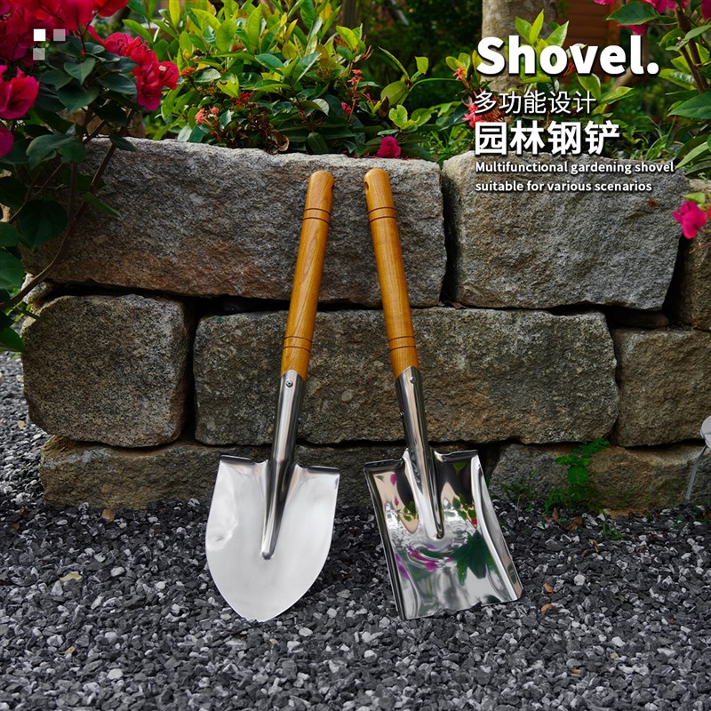 铁锹车载铁铲户外挖土钓鱼不锈钢种菜园艺种花工具家用铲子工兵铲