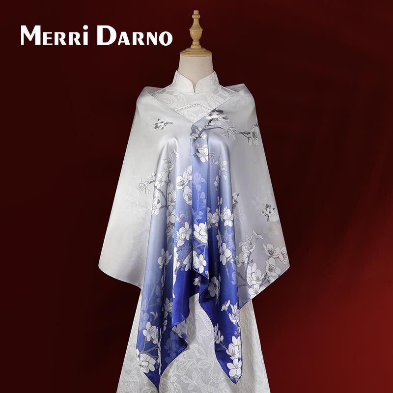 真丝旗袍披肩女外搭丝巾妈妈款夏季薄款围巾礼盒送长辈母亲节礼物