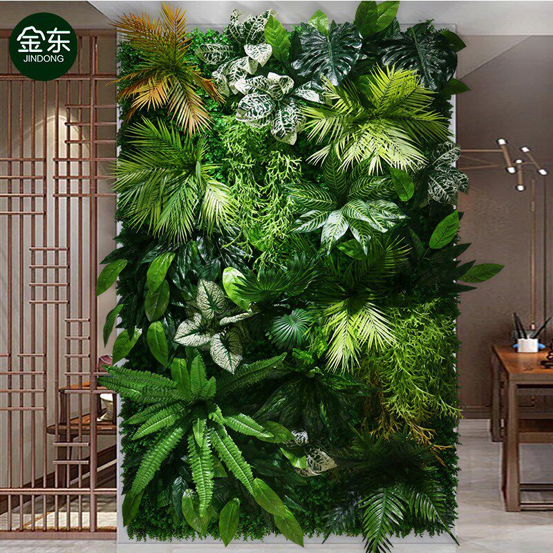 仿真植物墙绿植墙塑料假花草皮墙面装饰背景形象阳台绿色墙壁草坪