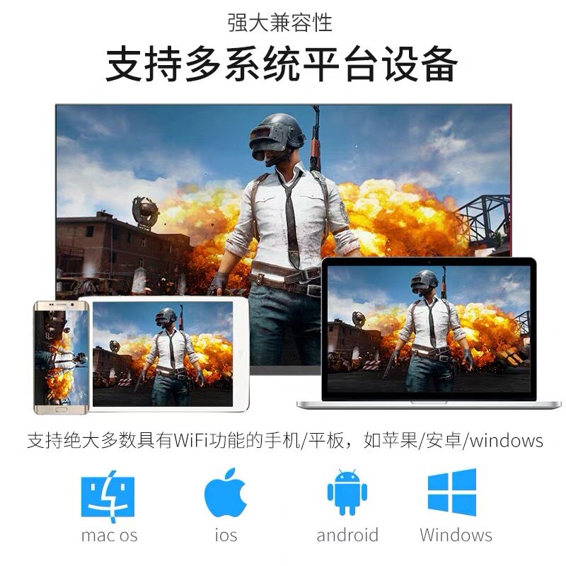 VGA无线同屏器笔记本电脑HDMI投屏高清手机平板投影传输鑫美达X18