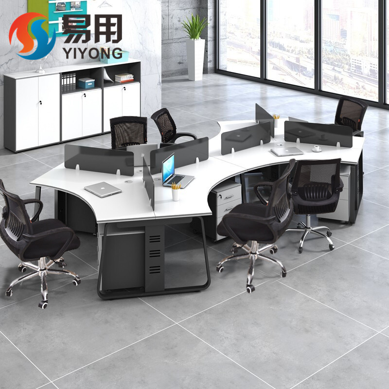 办公桌三人位简约现代3人6人办公家具创意办公桌椅组合员工电脑桌