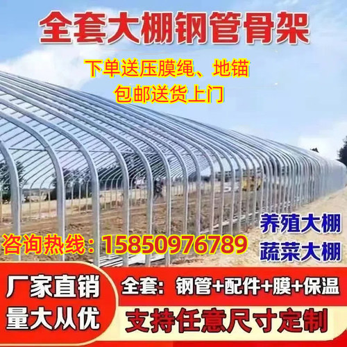 大棚骨架全套养殖大棚全套种植大棚温室养鸡羊猪牛棚蔬菜大棚钢管